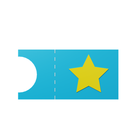 Ticket  3D Icon
