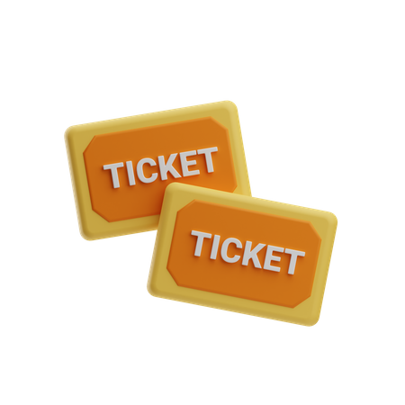 Ticket  3D Icon