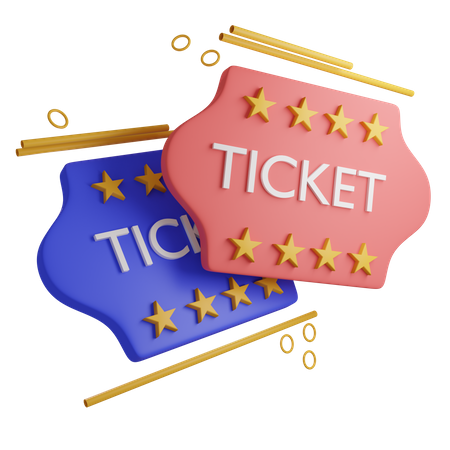 Ticket  3D Icon