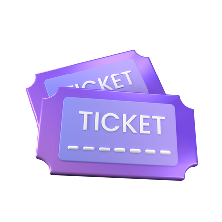 Ticket  3D Icon