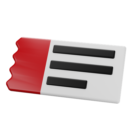 Ticket  3D Icon