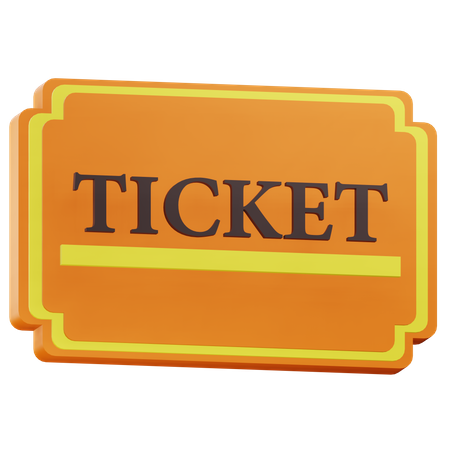 Ticket  3D Icon