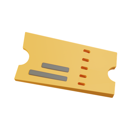 Ticket  3D Icon