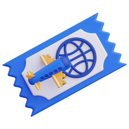 Ticket  3D Icon