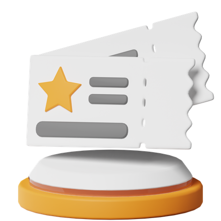 Ticket  3D Icon