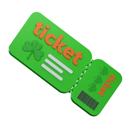 Ticket  3D Icon