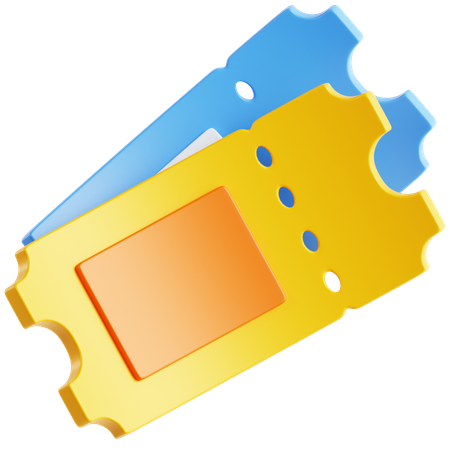 Ticket  3D Icon