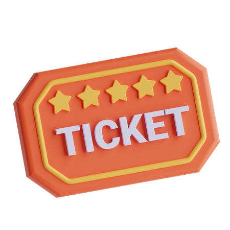 Ticket 3D Icon