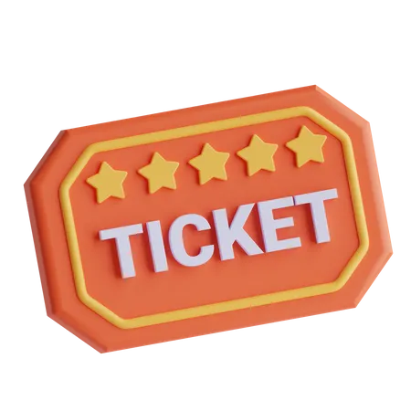 Ticket 3D Icon