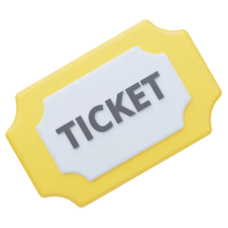Ticket  3D Icon