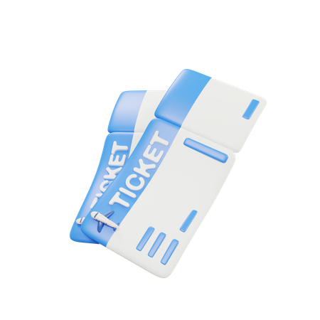 Ticket Airplane  3D Icon