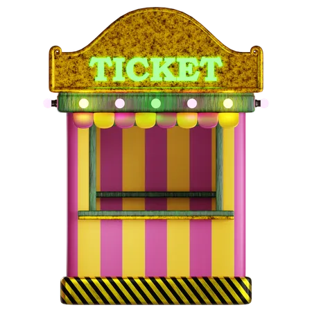 Ticket Booth  3D Icon