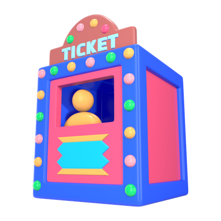 Ticket Booth  3D Icon