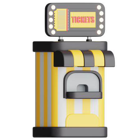 Ticket Booth  3D Icon