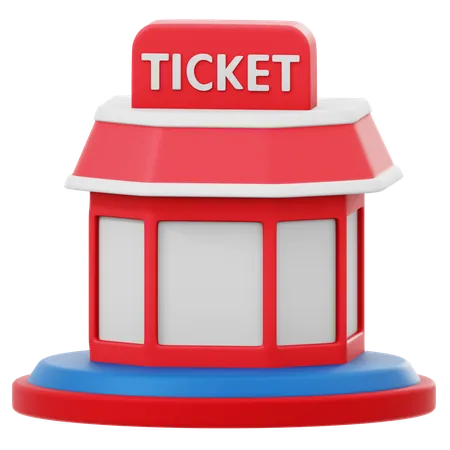 Ticket Booth  3D Icon