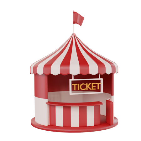 Ticket Booth  3D Icon