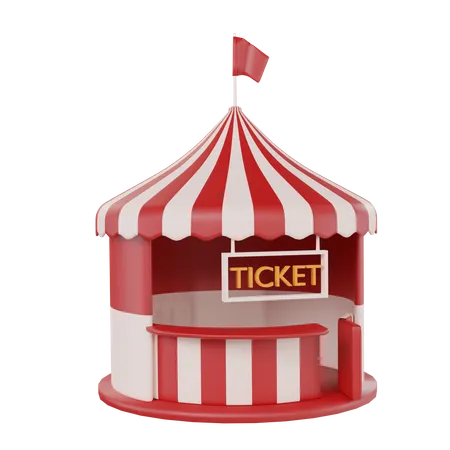 Ticket Booth  3D Icon