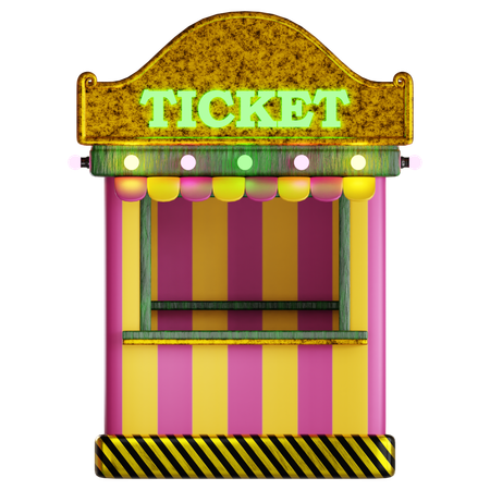 Ticket Booth  3D Icon