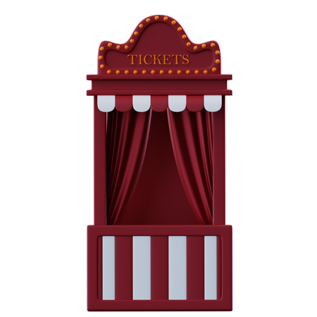 Ticket Booth  3D Icon