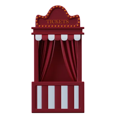 Ticket Booth  3D Icon