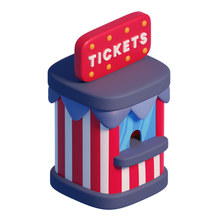 Ticket Booth  3D Icon