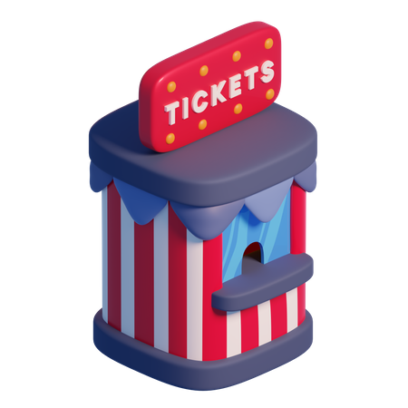 Ticket Booth  3D Icon