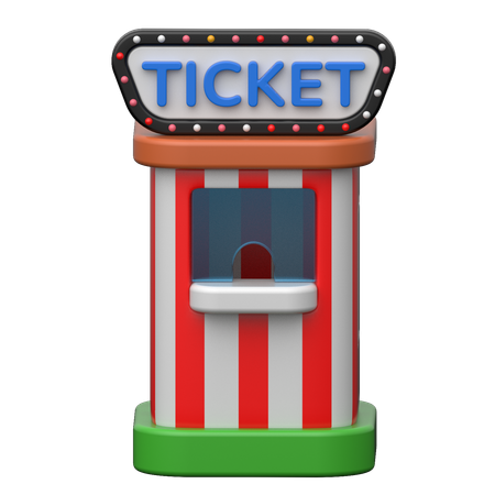 Ticket Counter  3D Icon