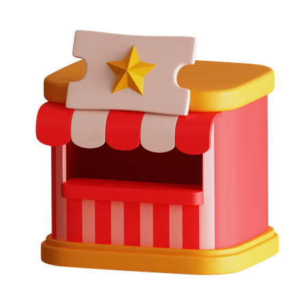 Ticket Counter  3D Icon