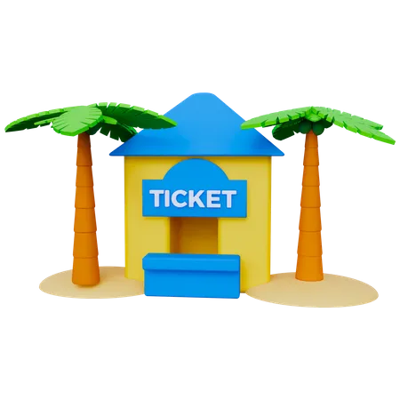 Ticket Counter  3D Icon