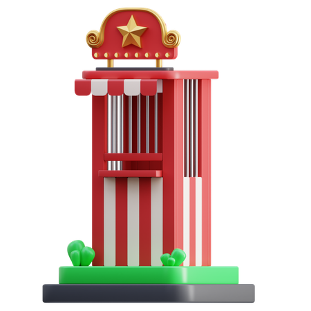 Ticket Counter  3D Icon