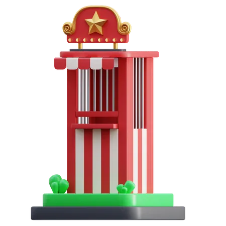 Ticket Counter  3D Icon