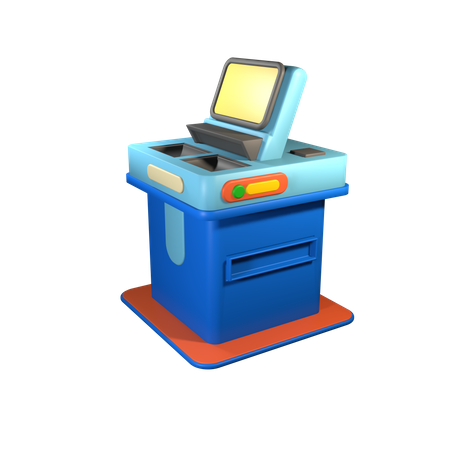 Ticket Counter  3D Icon