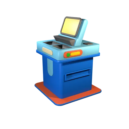 Ticket Counter  3D Icon