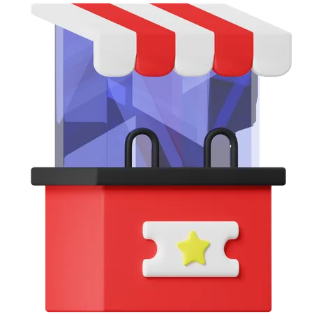 Ticket Counter  3D Icon