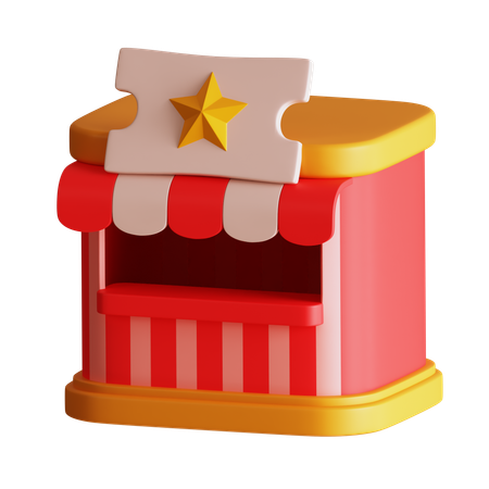 Ticket Counter  3D Icon