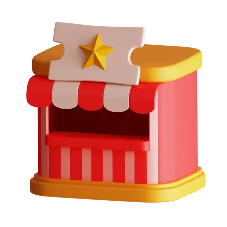 Ticket Counter  3D Icon