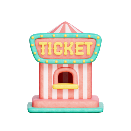 Ticket Counter  3D Icon