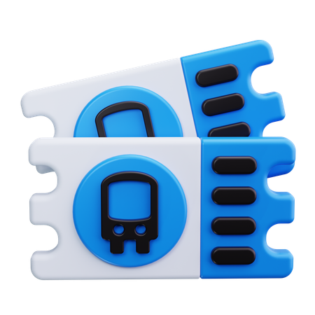 Ticket de bus  3D Icon