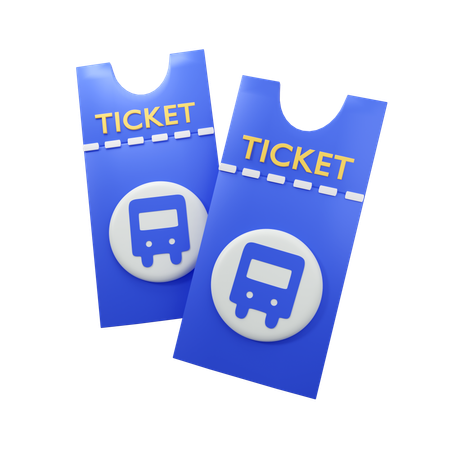 Ticket de bus  3D Icon