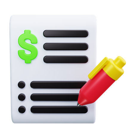 Reçu d'achat  3D Icon