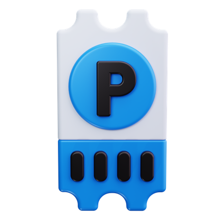 Ticket de parking  3D Icon