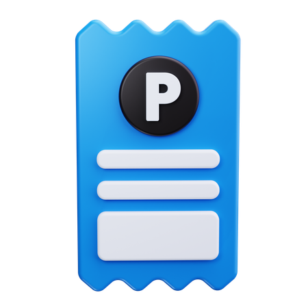 Ticket de parking  3D Icon