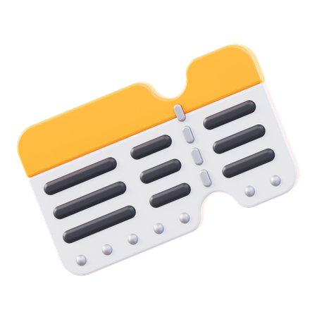 Ticket d'entrée  3D Icon