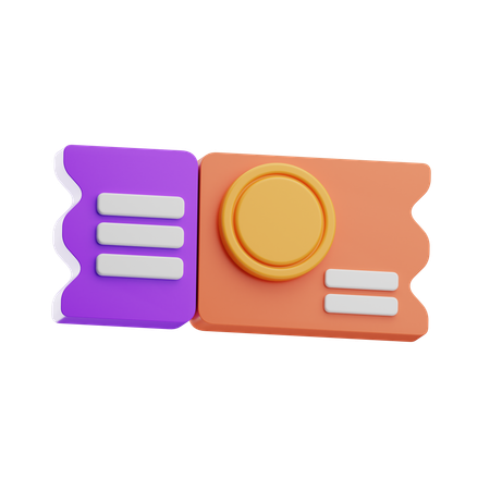 Ticket Lottery  3D Icon