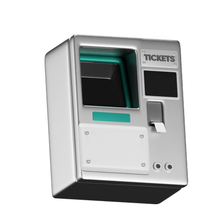 Ticket Machine  3D Icon
