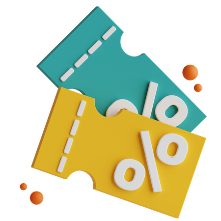 Ticketrabatt  3D Icon