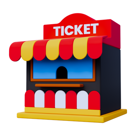 Ticket Shop  3D Icon
