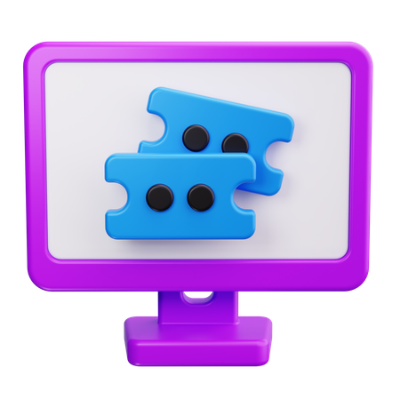 Ticket System  3D Icon