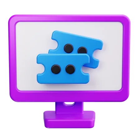 Ticket System  3D Icon