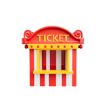 Ticket Window  3D Icon